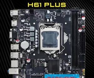 Mainboard SK 1155 AAPTECH H61 PLUS Chính hãng (VGA, HDMI, M.2 PCIe/NVMe, LAN 100Mbps, 2 khe RAM DDR3, mATX) + Tặng 01 DDR3 2G/1333 Kingston